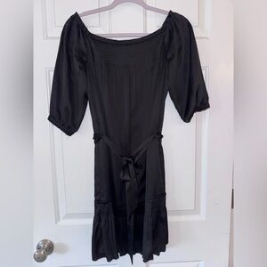 White House Black Market Black Long Sleeve Dress